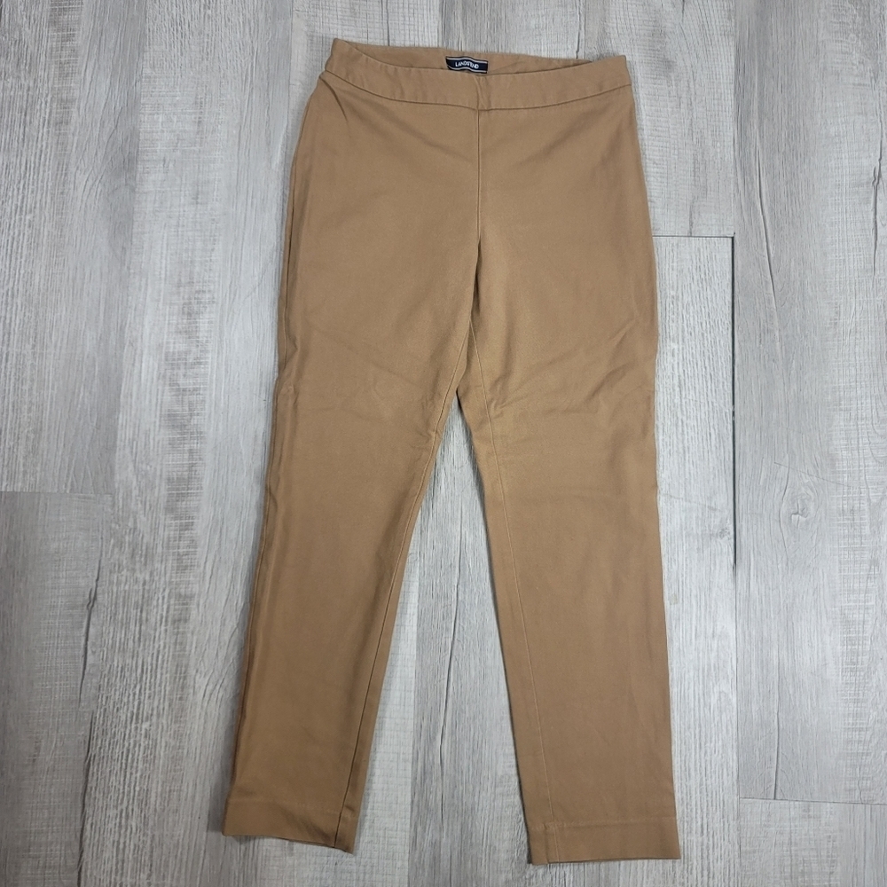 Lands' End Tan Woven Bi-Stretch Pencil Pant